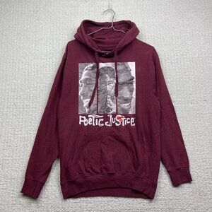 Poetic Justice Tupac Men Sz S Hoodie Fleece Sweatshirt Hip-Hop Tupac Shakur Red